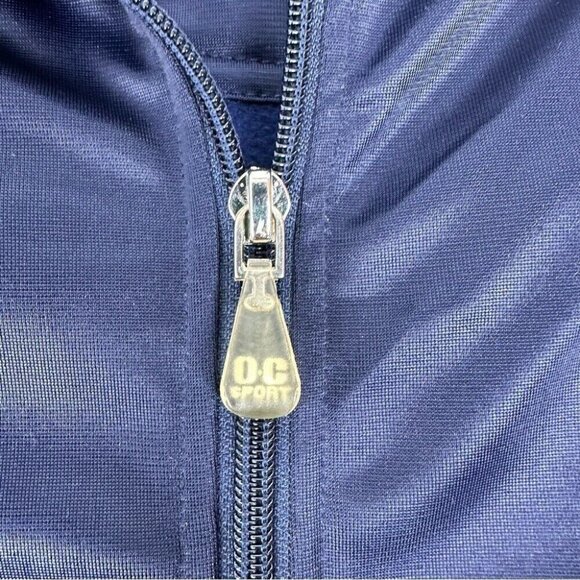 Oleg Cassini Sport Women’s Blue Vintage 90s Soft Shell Luxury Track Jacket M/C45 - Picture 9 of 15